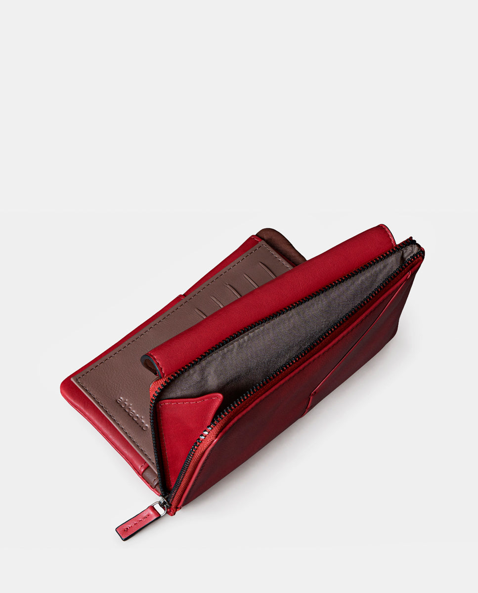 abbacino-cartera-grande-piel-roja-con-monedero image 7