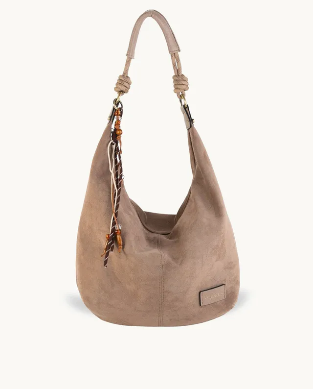 kbas-hobo-efecto-serraje-taupe-33x17x31-cm-asa-de-hombro-cremallera image 1