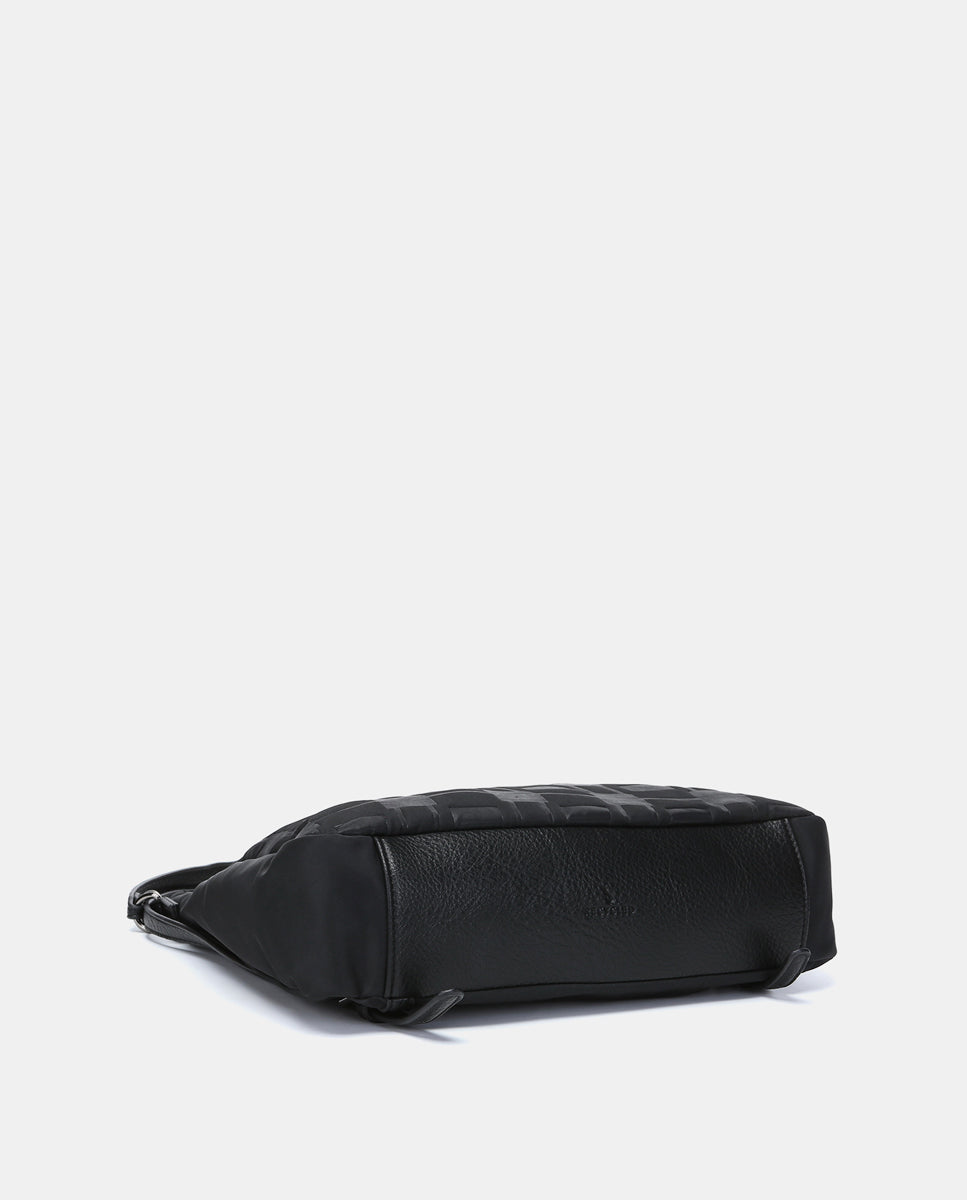 abbacino-bolso-multifuncional-nylon-reciclado-negro-convertible-mochila image 5