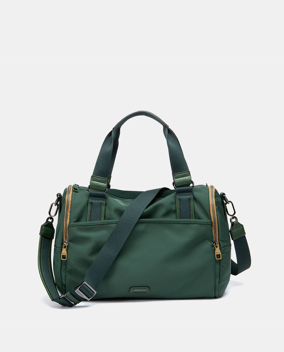 abbacino-bolso-de-viaje-en-materiales-reciclados-verde-deportivo-con-bandolera image 4