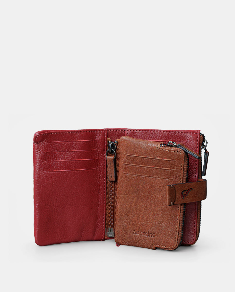 abbacino-cartera-peque-a-piel-roja-mujer image 2