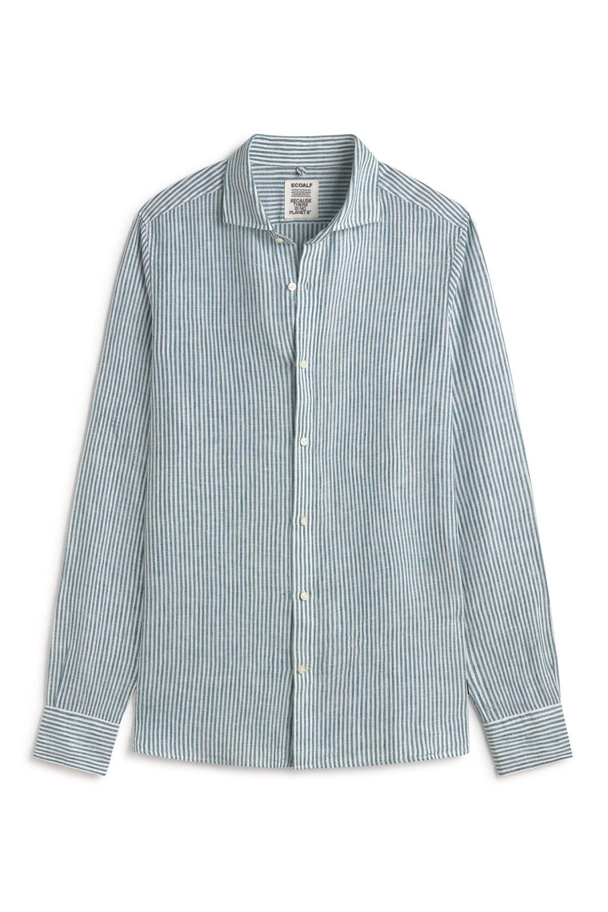 ecoalf-camisa-alfredo-de-lino-a-rayas-verde-hombre image 6