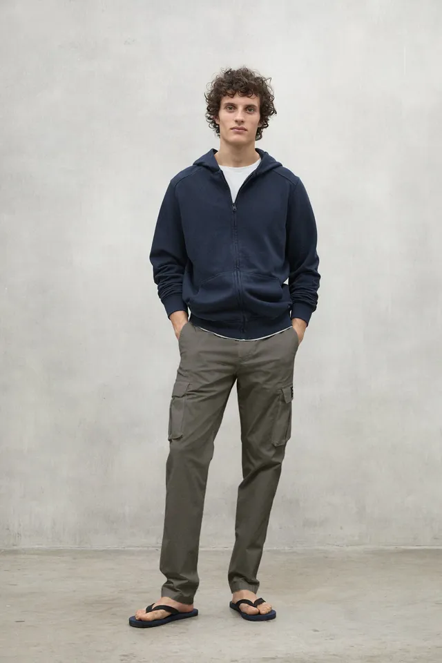 pantalones-ethicargo-khaki-ecoalf-de-34-algod-n-reciclado-fit-regular-y-bolsillo image 1