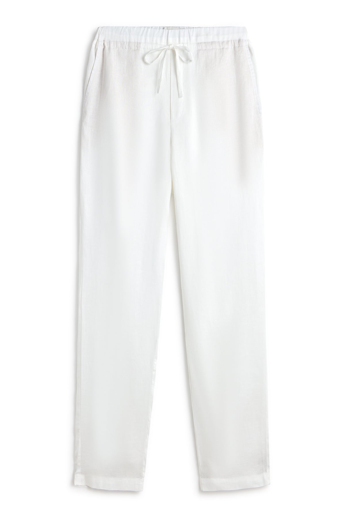 pantalones-ecoalf-indi-blanco-de-mujer-80-lino-cintura-el-stica-y-pierna-ajustad image 4