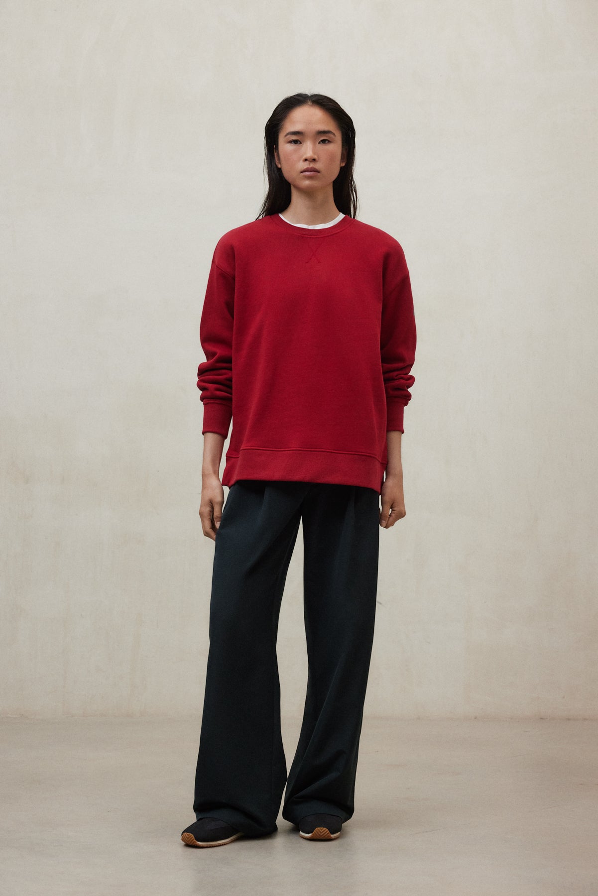 sudadera-ecoalf-storm-roja-de-algod-n-reciclado-y-org-nico-para-mujer image 3