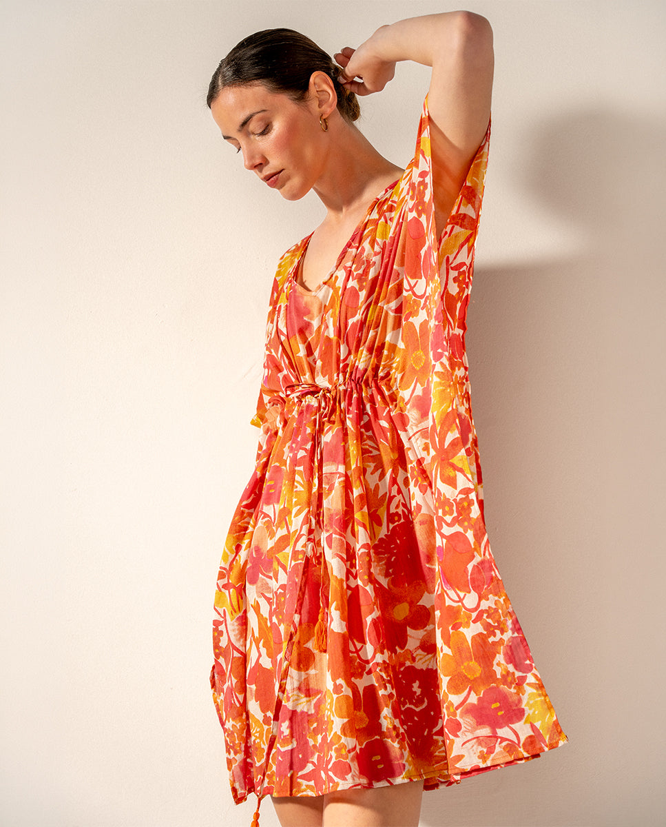 abbacino-caft-n-algod-n-estampado-floral-fucsia-mujer-talla-nica image 4