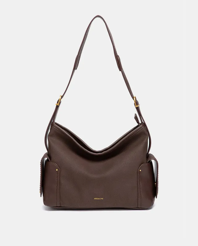 bolso-de-hombro-abbacino-multibolsillos-marr-n-tipo-hobo-reciclado image 1