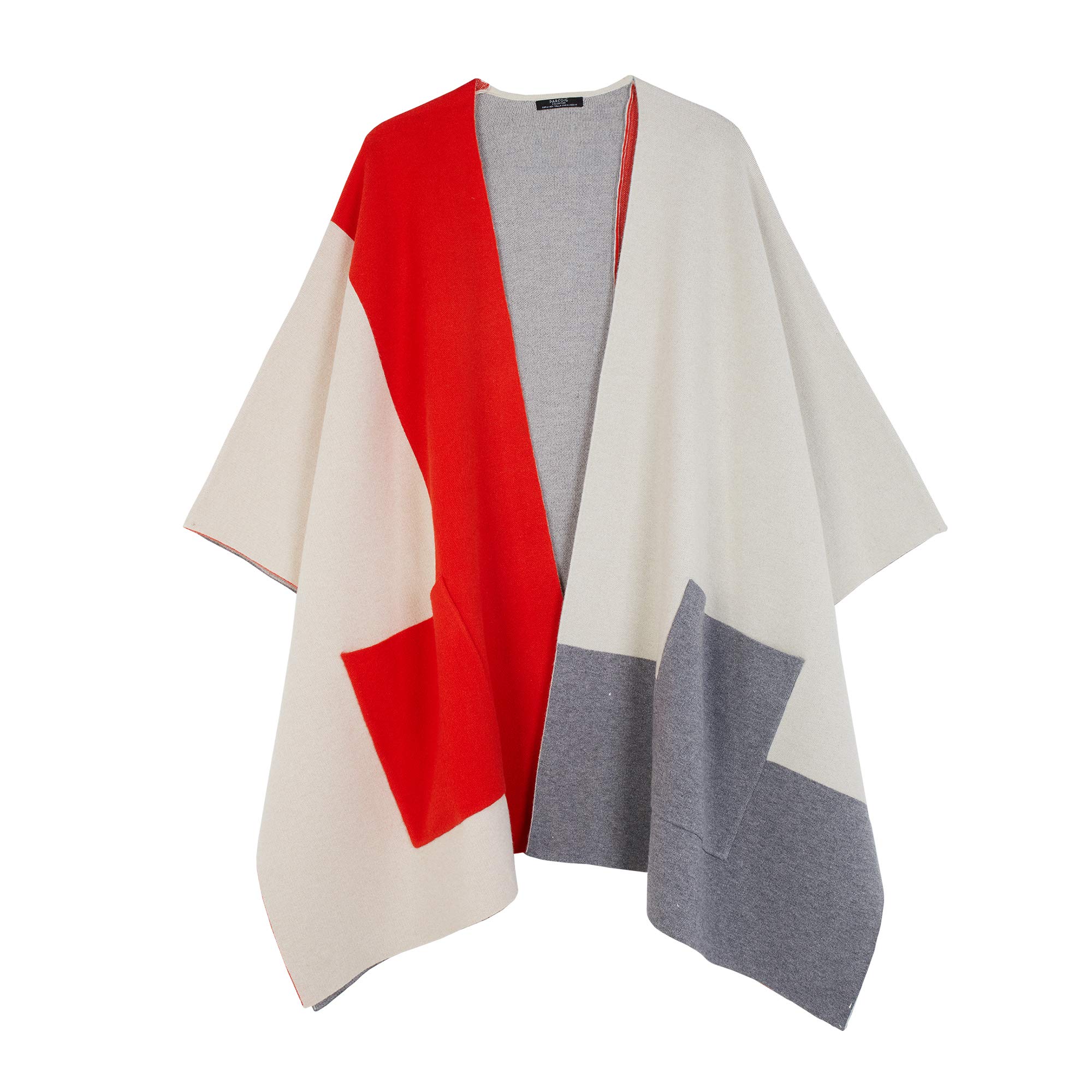 parfois-poncho-de-punto-estampado-mujer image 1