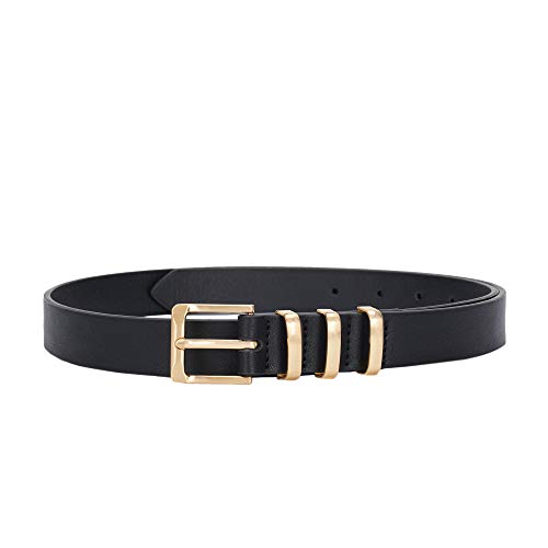parfois-cintur-n-hebilla-dorada-estrecho-basic-negro-mujer image 4