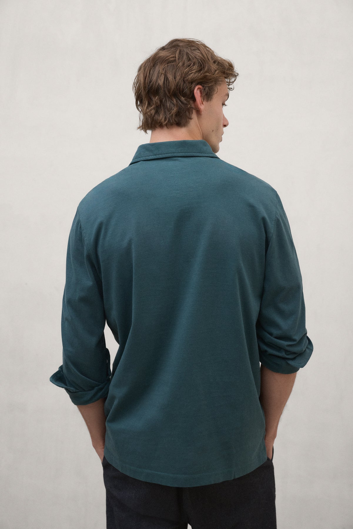 ecoalf-polo-patrick-verde-para-hombre-50-algod-n-reciclado-cuello-italiano-y-te- image 3