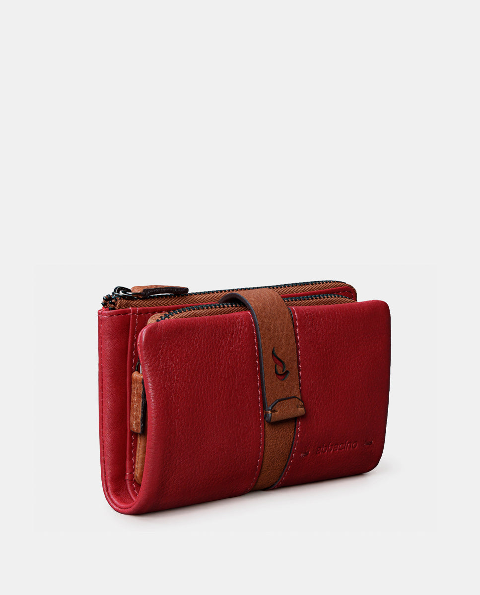 abbacino-cartera-mediana-de-mujer-en-piel-roja-3 image 3