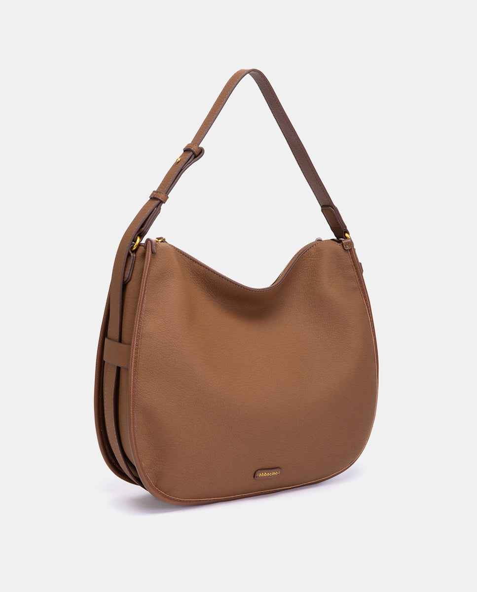 abbacino-bolso-de-hombro-reciclado-cognac-texturizado image 2