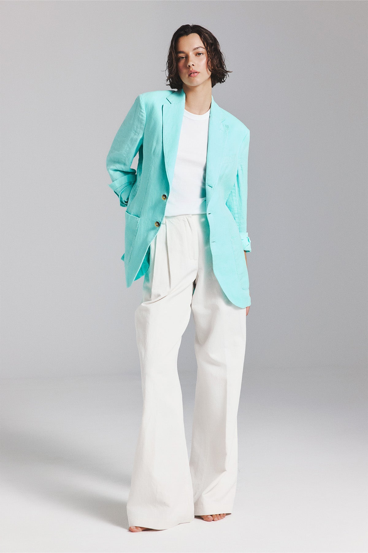 blazer-ecoalf-lapo-ca-amo-turquesa image 1