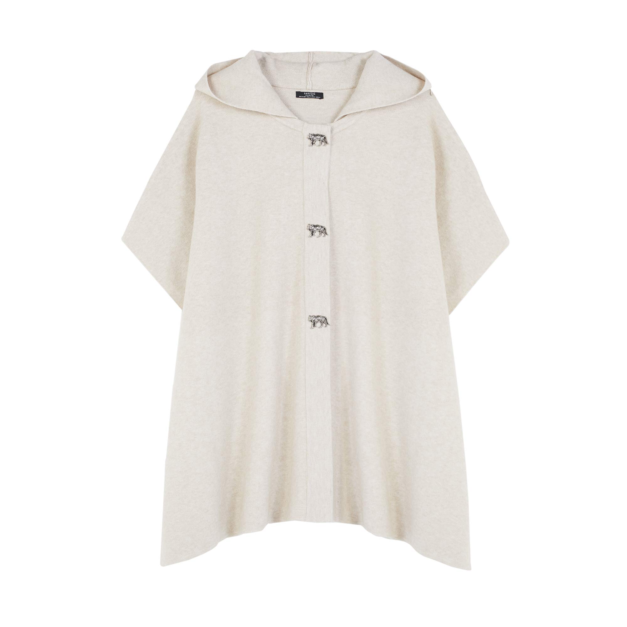 parfois-poncho-de-punto-con-capucha-mujer image 1