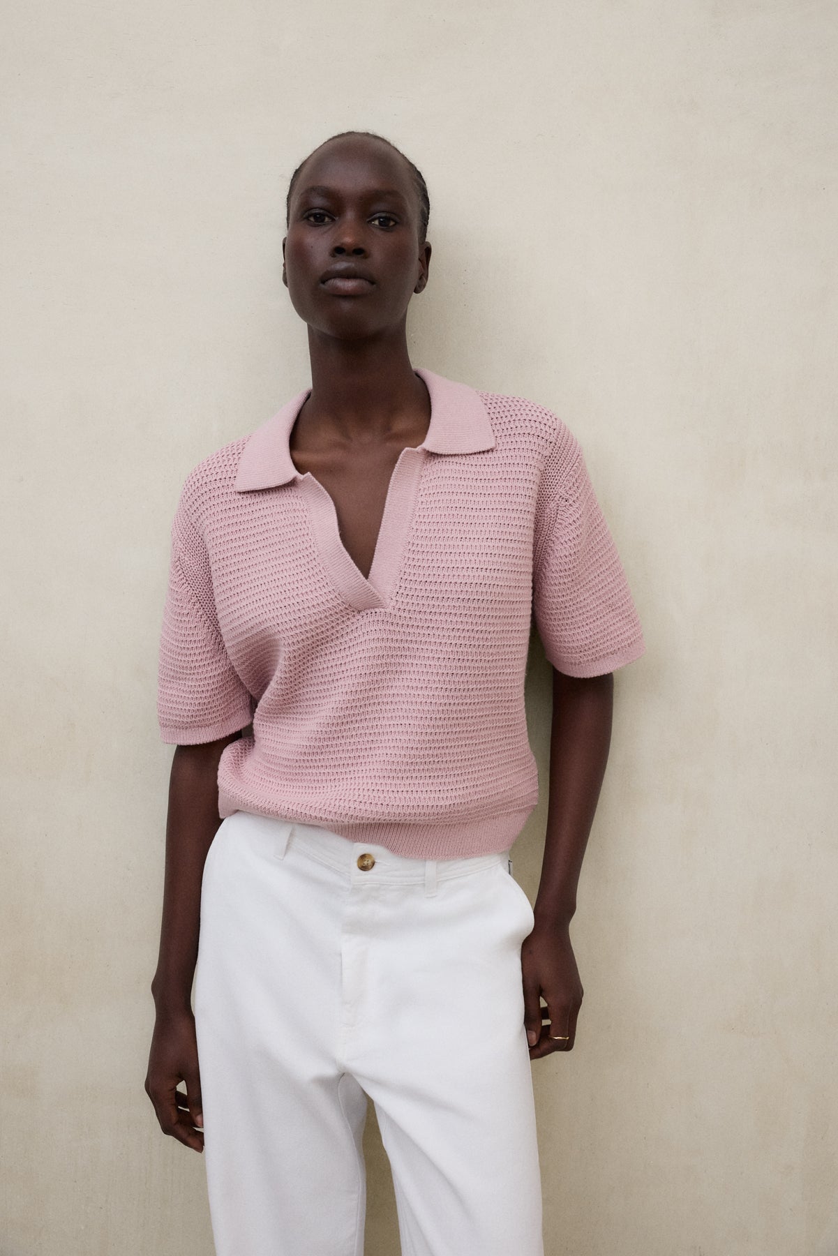 ecoalf-jersey-anna-rosa-de-mujer-algod-n-org-nico-fit-relajado image 2