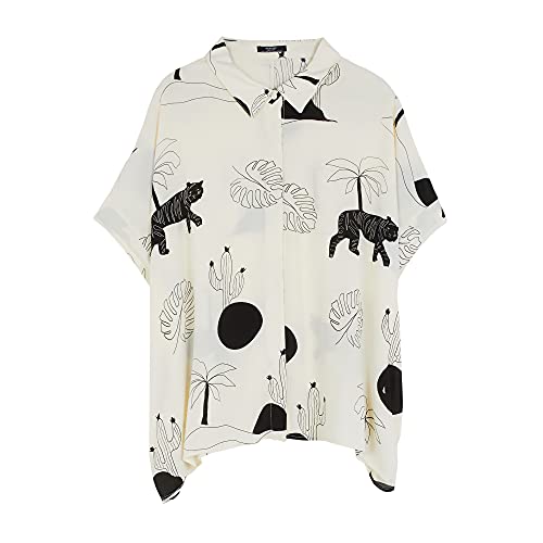 parfois-camisa-oversize-estampada-mujer-talla-nica-crudo image 8
