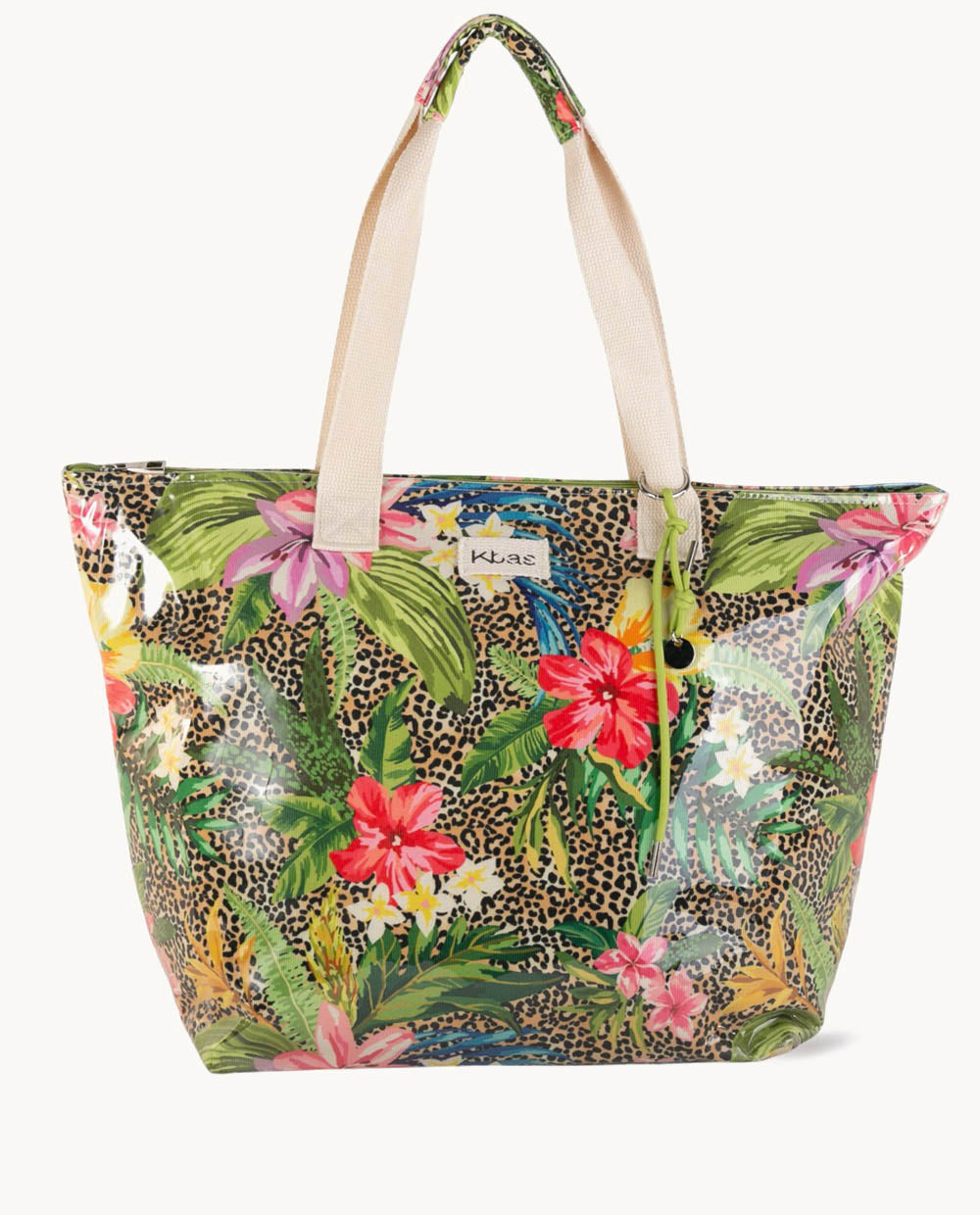 bolso-de-playa-lona-plastificada-kbas-cremallera-y-dise-o-floral-54x22x38-cm image 1
