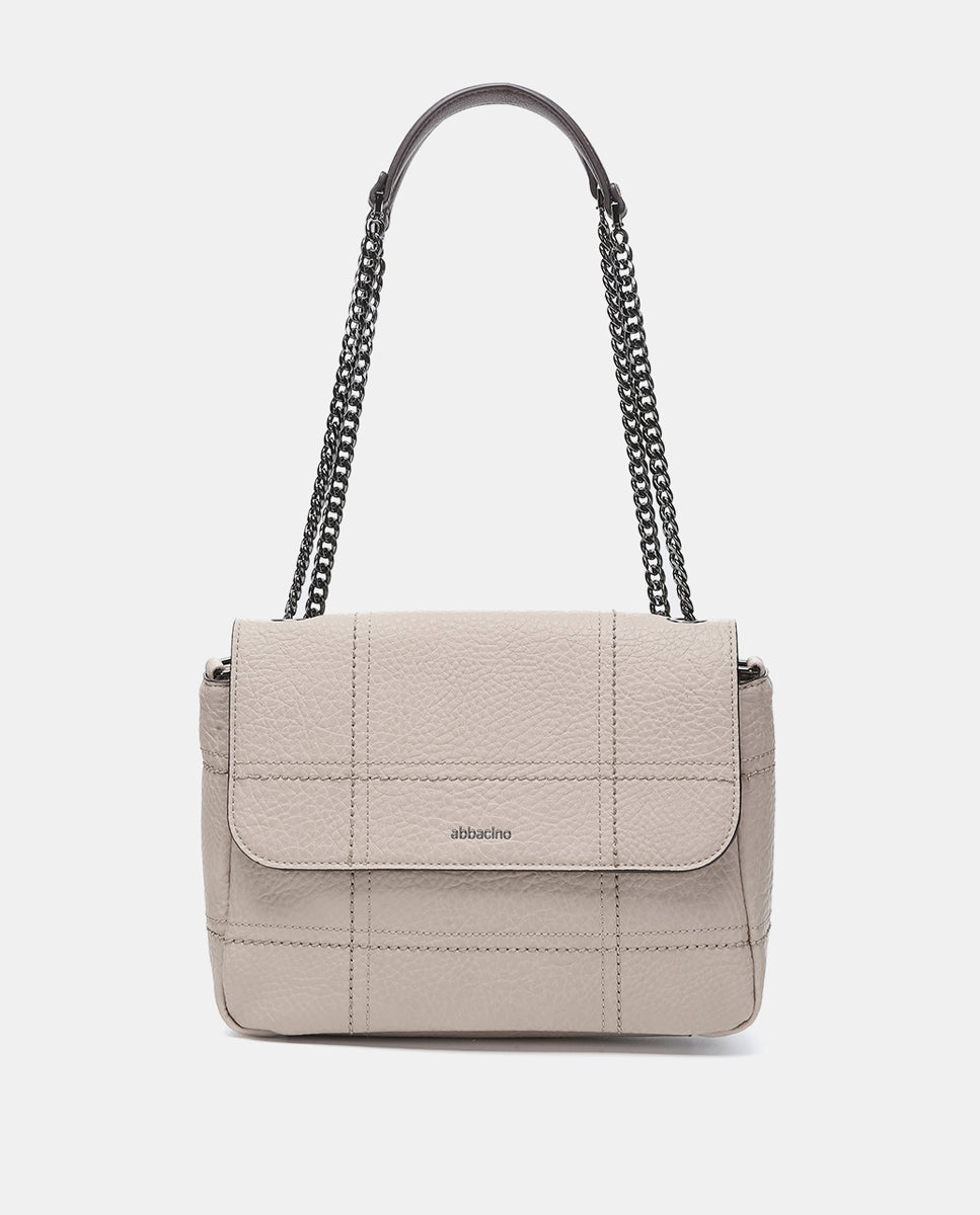 bolso-de-hombro-abbacino-beige-en-materiales-reciclados-con-cuadros-bordados image 1