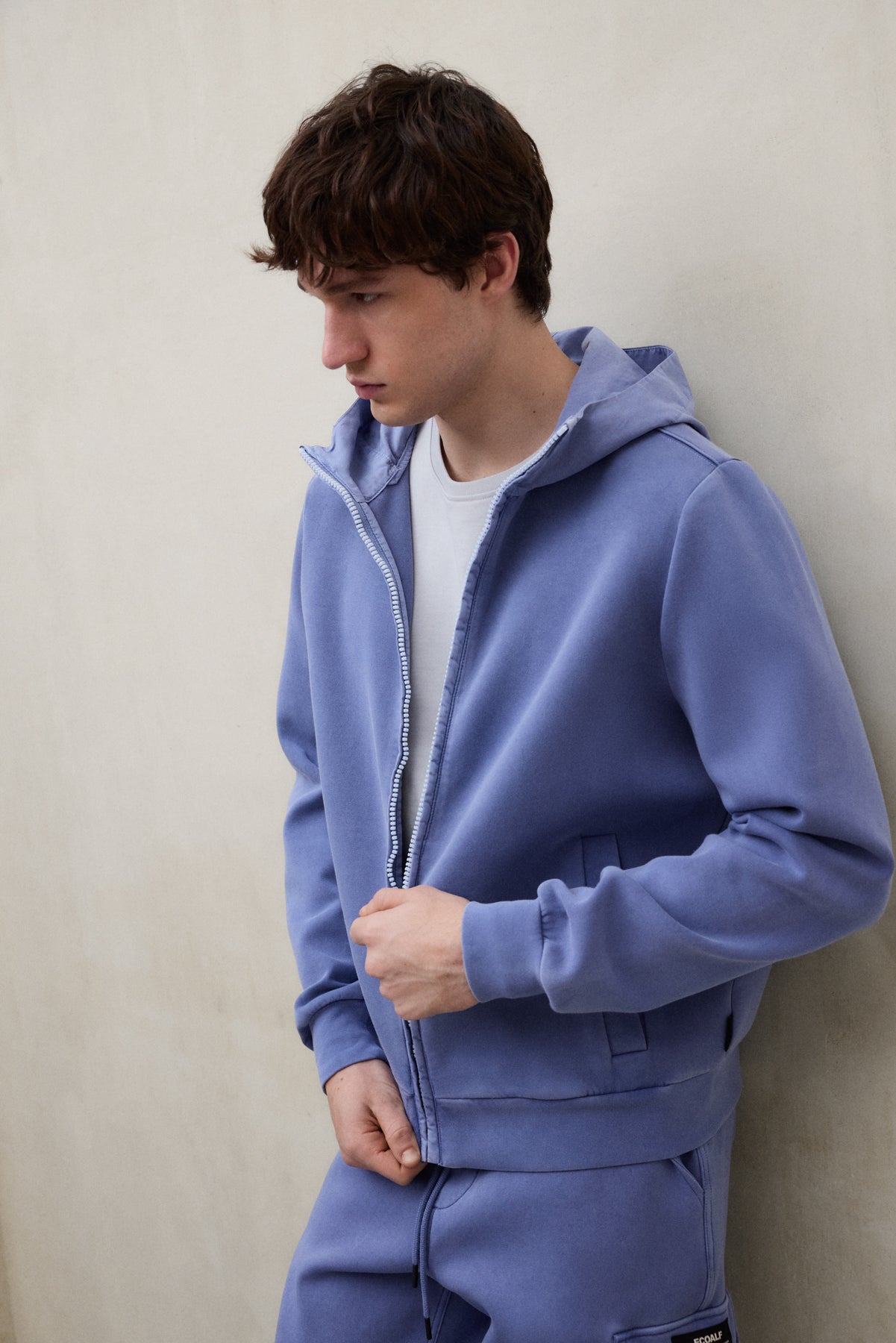 ecoalf-sudadera-de-neopreno-dylan-azul-capucha-y-cremallera-algod-n-org-nico image 6