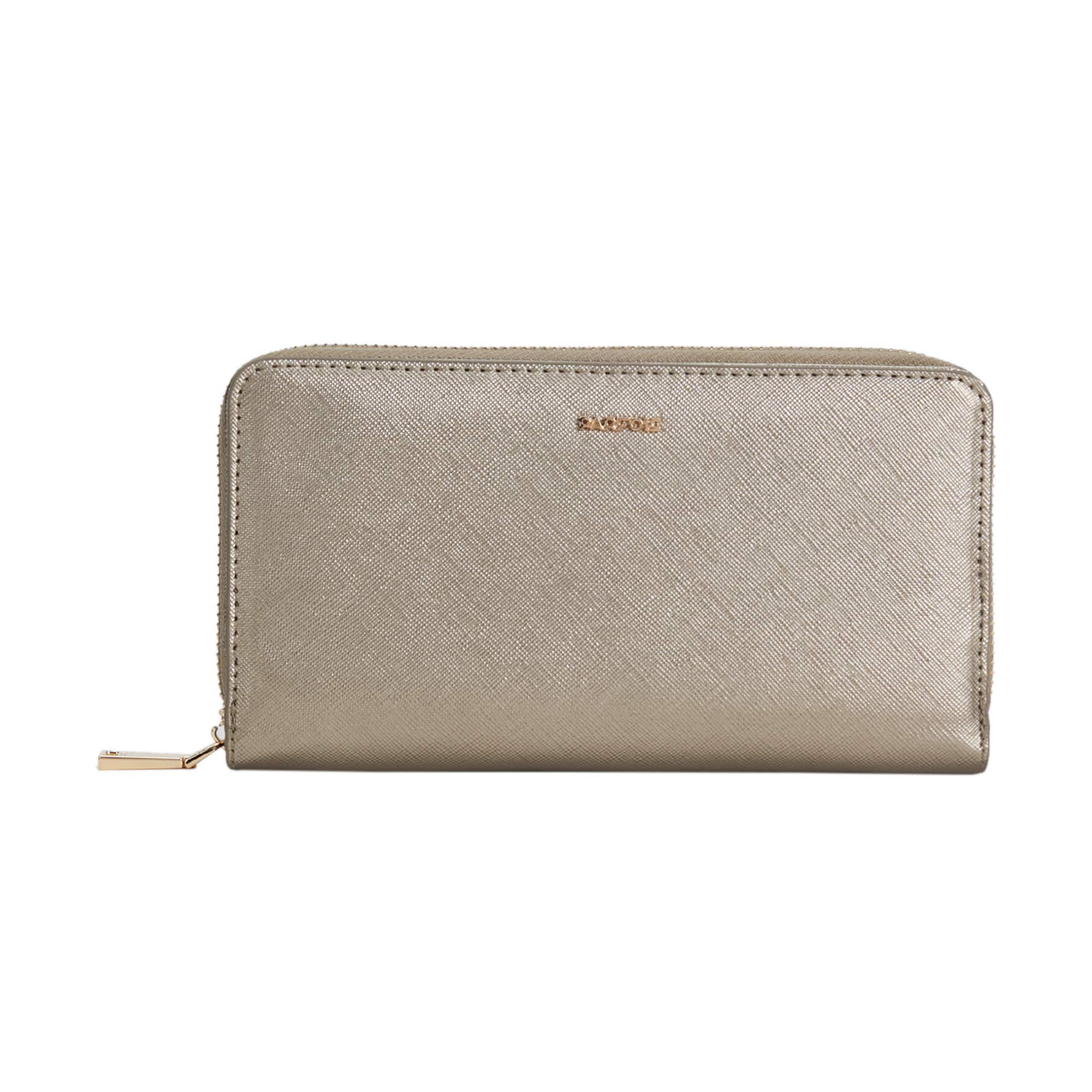 parfois-cartera-alargada-lisa-mujer-talla-l-plateado image 1