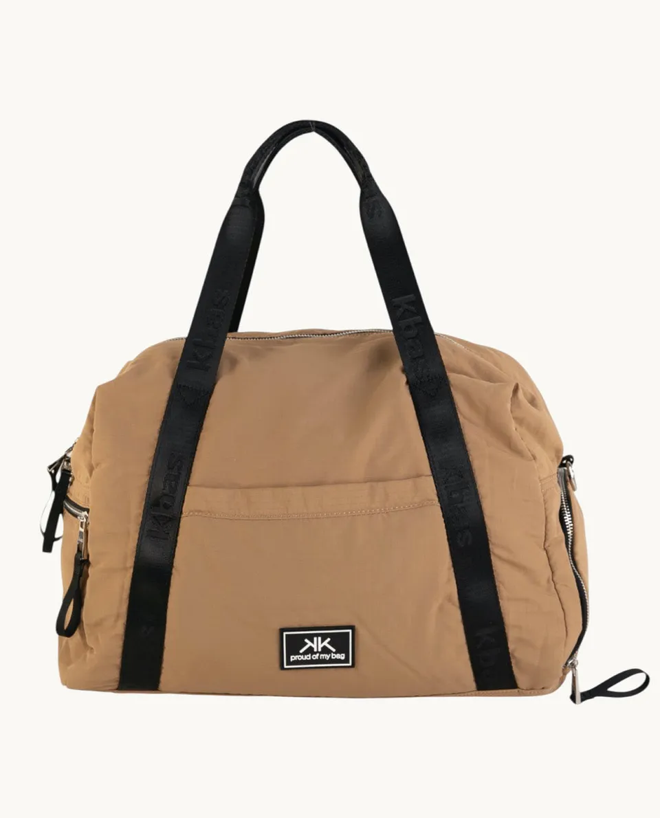 kbas-bolso-bowling-de-nylon-color-camel-42x21x28-cm image 1