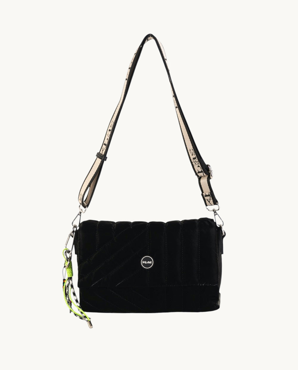 bandolera-de-nylon-kbas-color-negro-25x10x14-cm-cierre-solapa-y-cremallera image 1