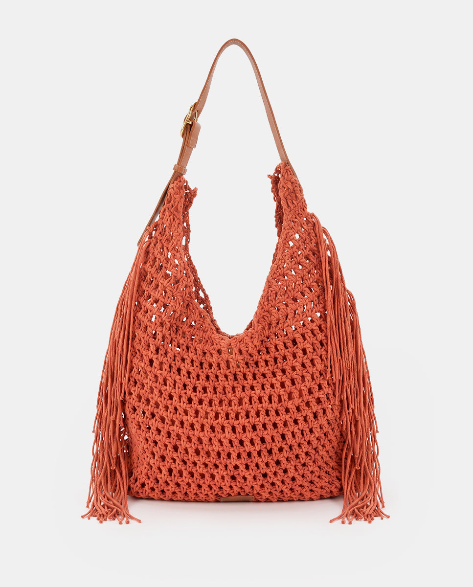abbacino-bolso-de-hombro-de-macram-naranja image 2