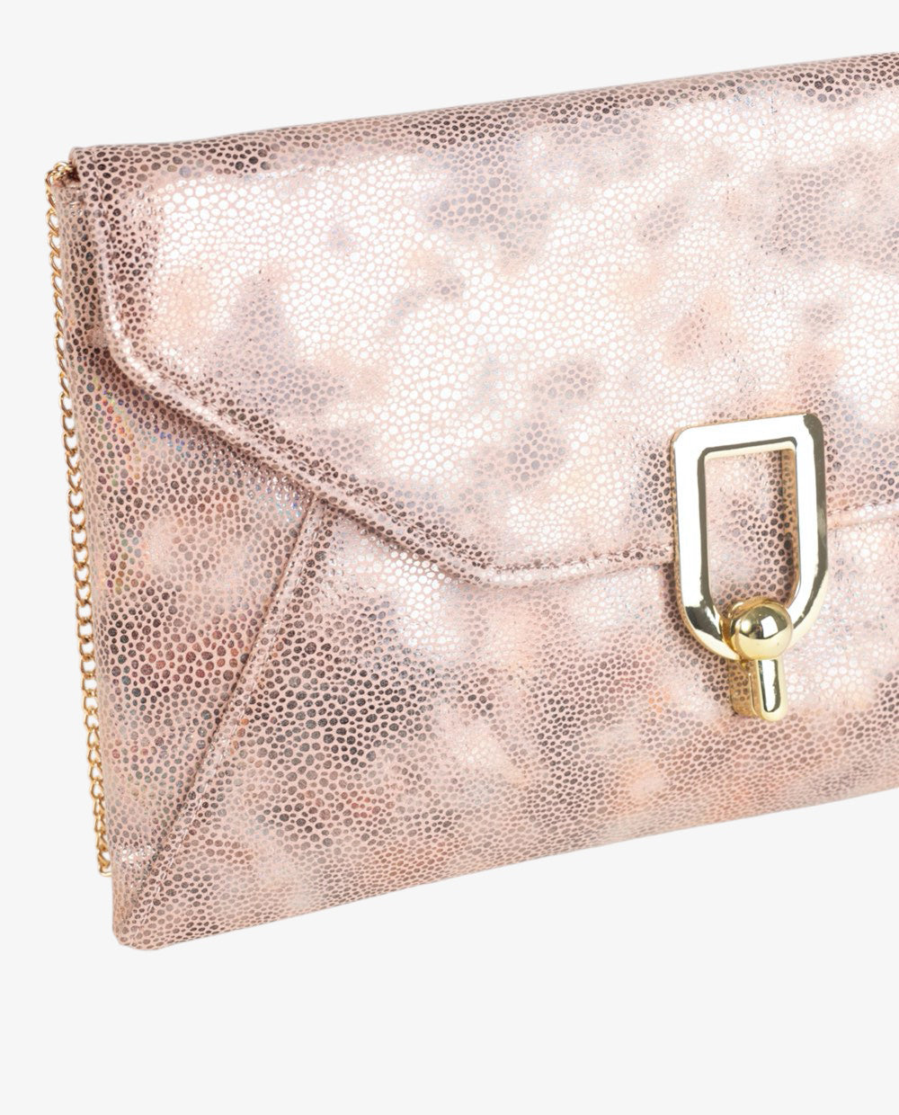 cartera-de-fiesta-kbas-caelum-nude-metalizado-con-cadena image 3