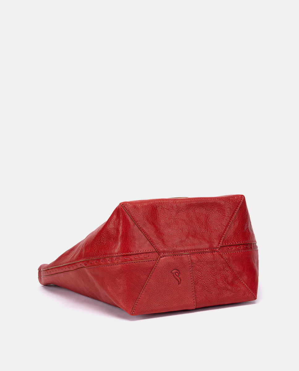abbacino-bolso-hombro-hobo-piel-rojo-natural image 5