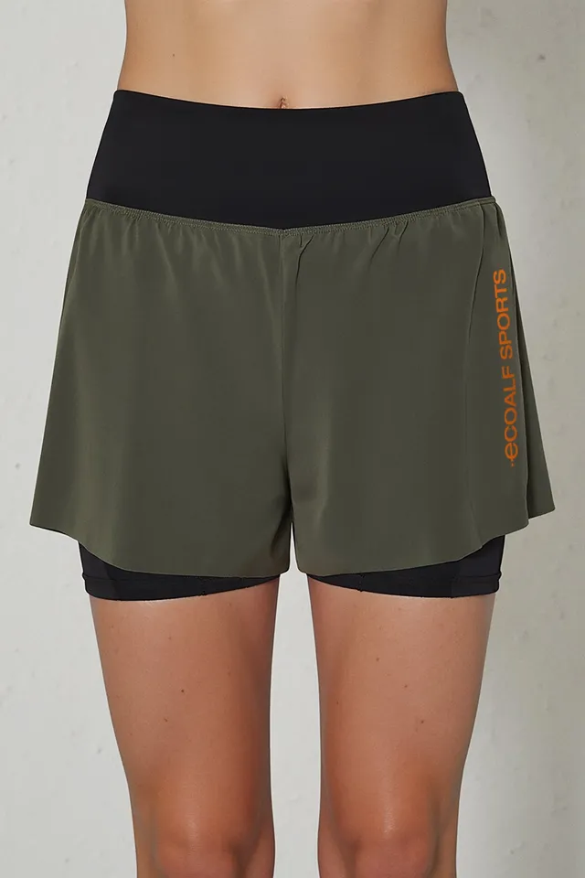 shorts-ecoalf-houston-verdes-para-mujer-poliamida-reciclada-repelentes-al-agua image 1