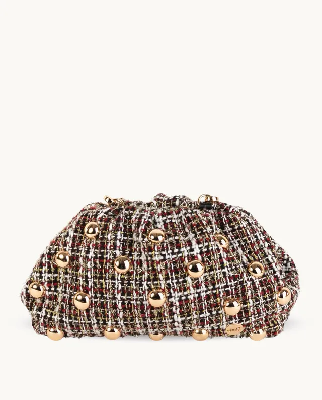 clutch-kbas-de-tweed-textil-coctel-orfali-color-rojo-31-x-9-x-20-cm image 1