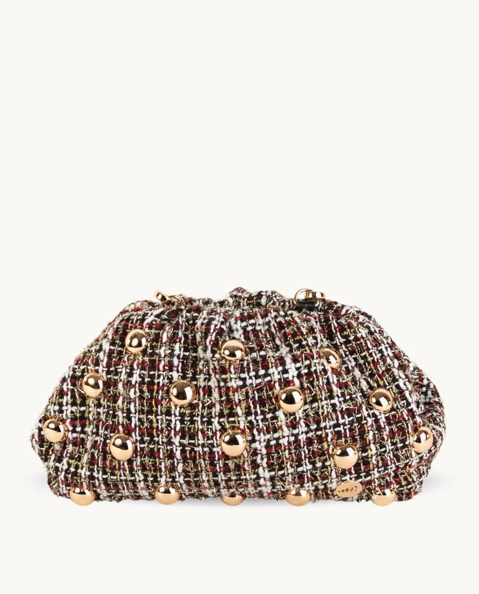 clutch-kbas-de-tweed-textil-coctel-orfali-color-rojo-31-x-9-x-20-cm image 1
