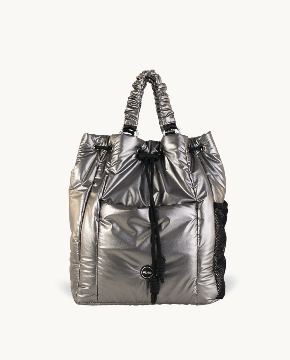 kbas-mochila-de-nylon-metalizado-plata-28x13x33-cm-cierre-im-n-y-saco image 1