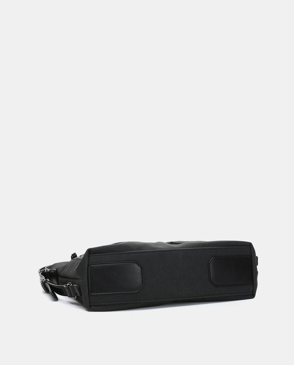 abbacino-bolso-multifuncional-reciclado-negro-convertible-mochila image 5