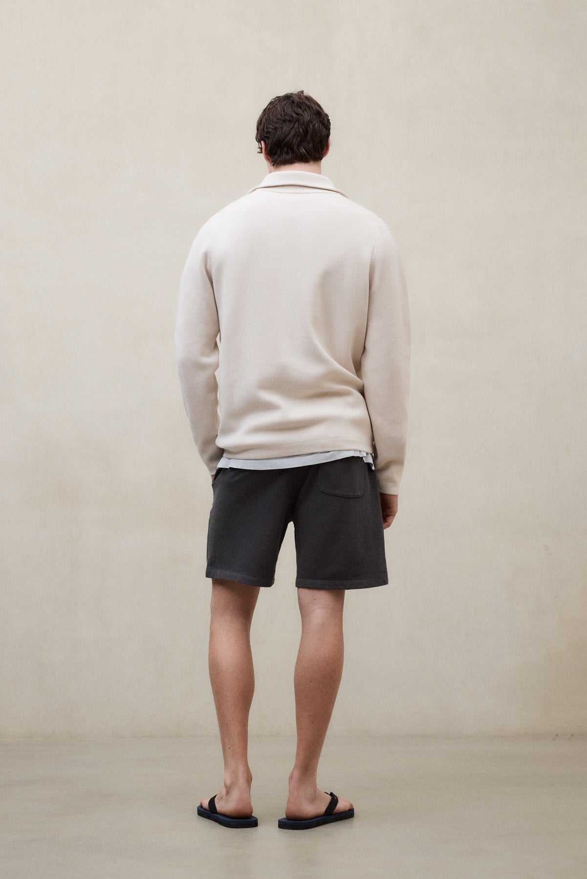 ecoalf-jersey-penti-beige-de-hombre-cuello-alto-con-cremallera-punto-de-algod-n- image 3