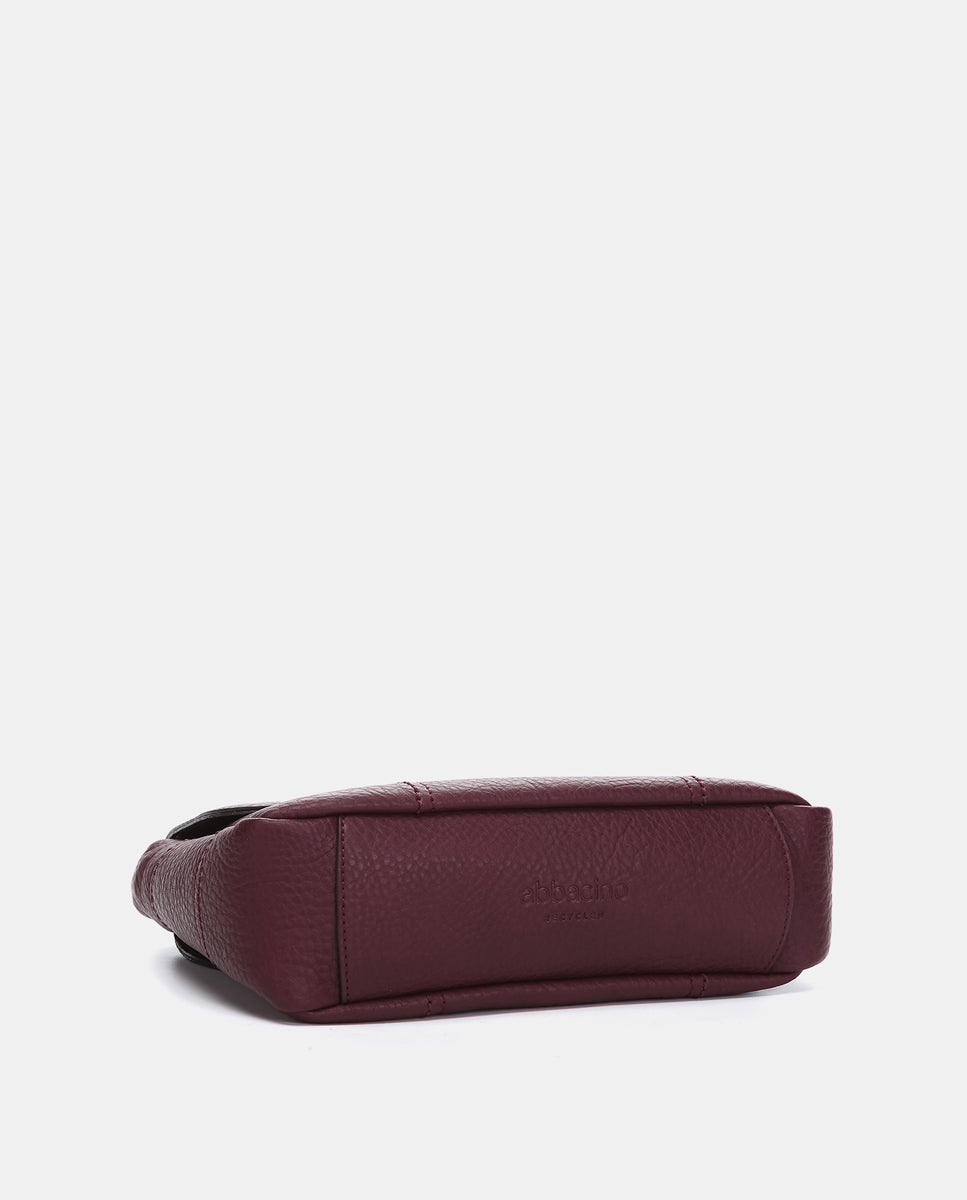 abbacino-bolso-de-hombro-en-materiales-reciclados-burdeos image 5
