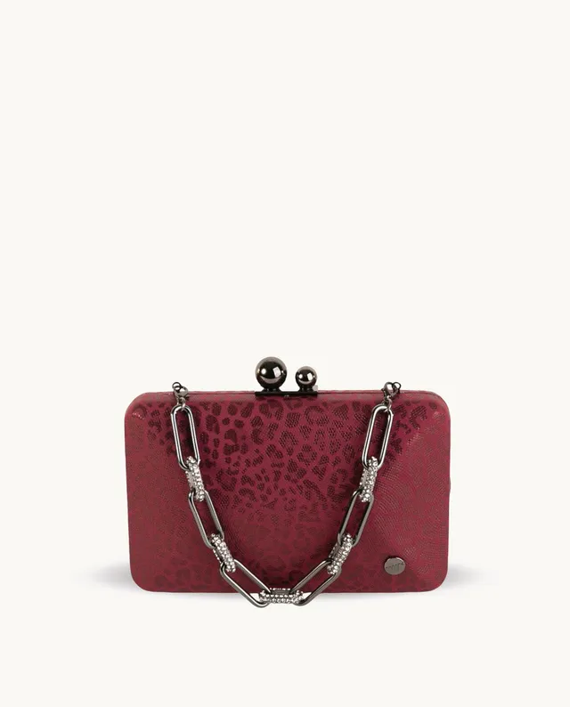 kbas-clutch-de-poli-ster-animal-print-con-correa-bandolera-color-burdeos-19-x-3- image 1