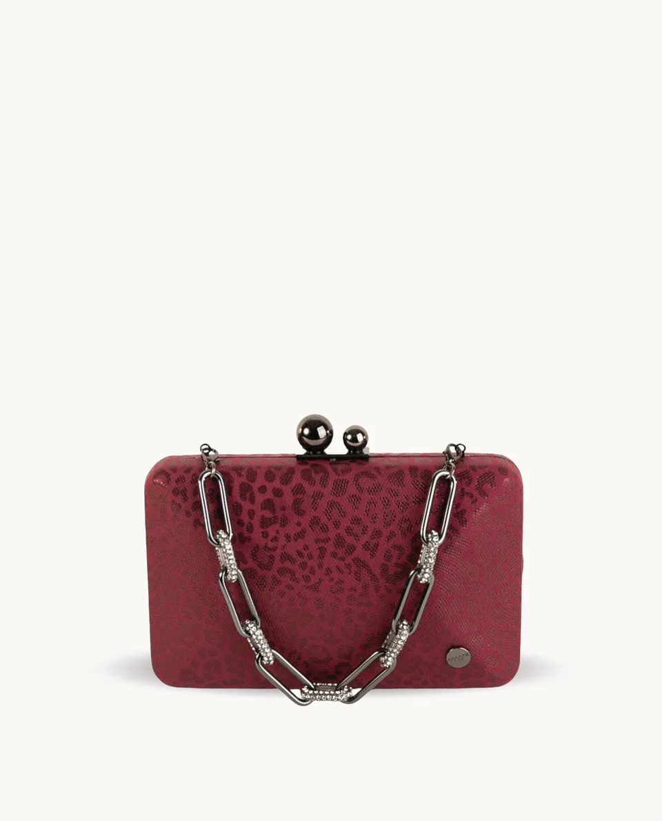 kbas-clutch-de-poli-ster-animal-print-con-correa-bandolera-color-burdeos-19-x-3- image 1