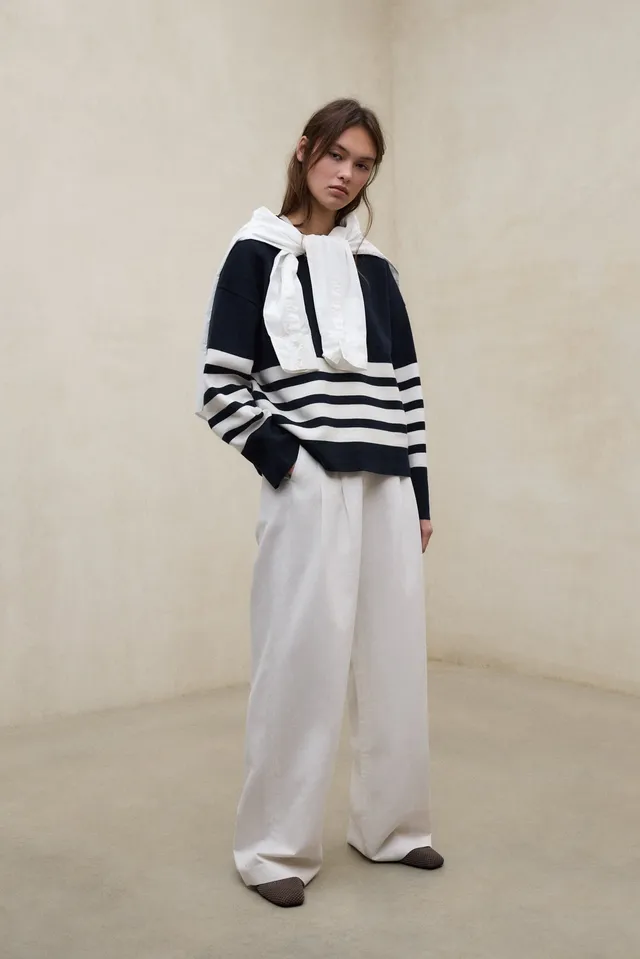 pantalones-de-lino-miel-blanco-de-mujer-ecoalf image 1