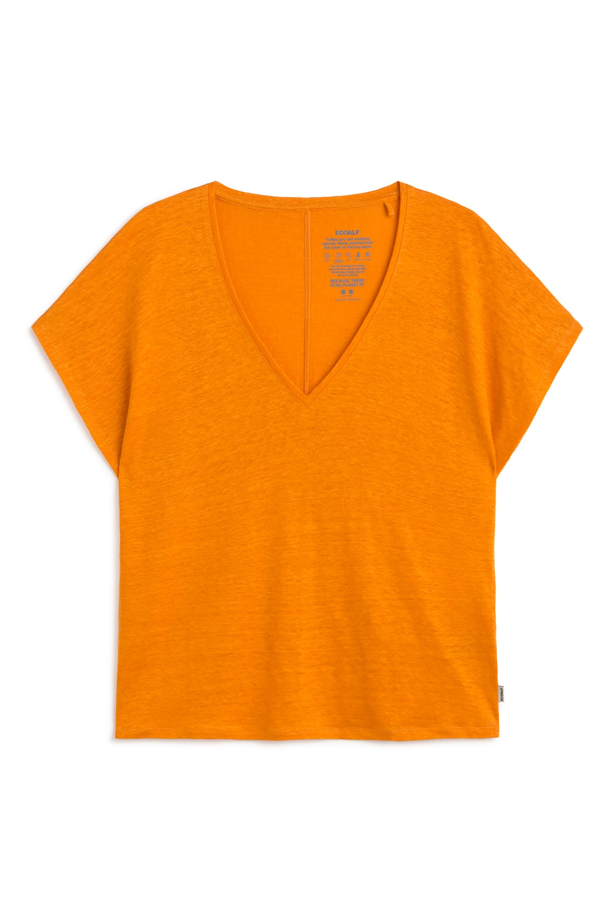 camiseta-ecoalf-arendal-naranja-de-lino-para-mujer image 5
