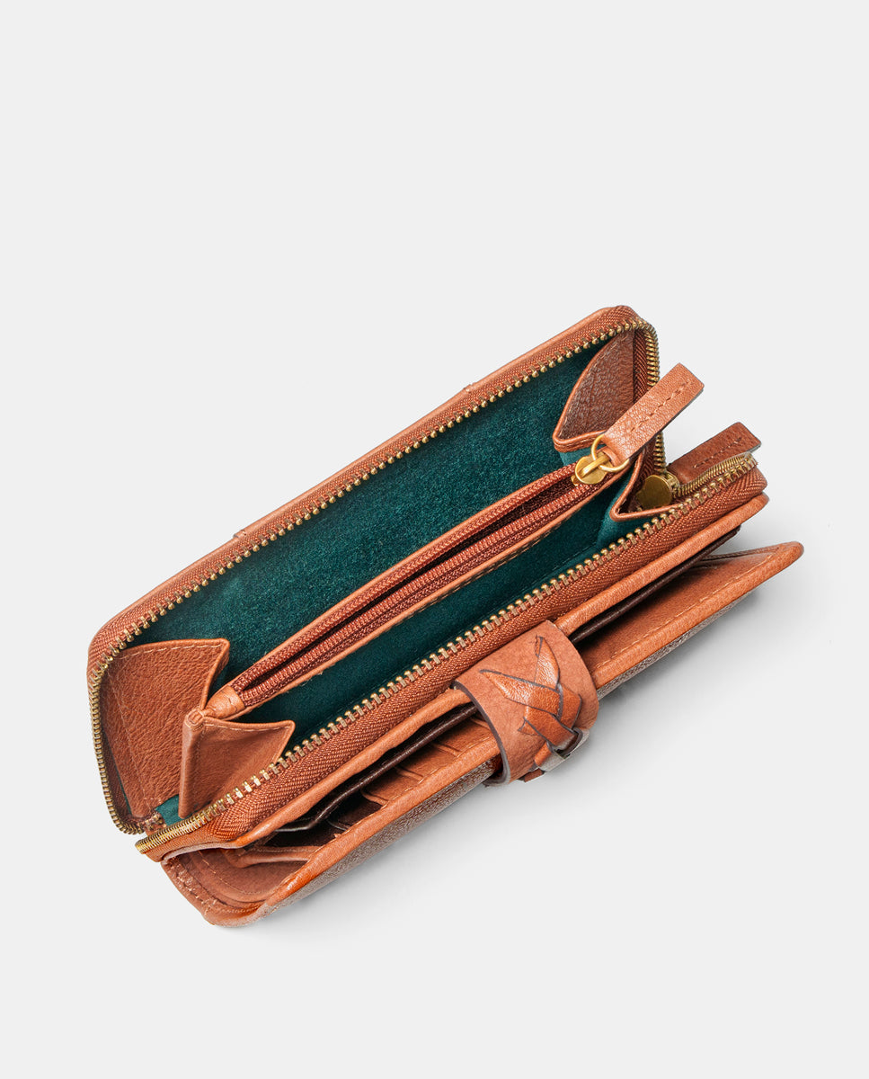 cartera-mediana-mujer-abbacino-piel-cognac image 6