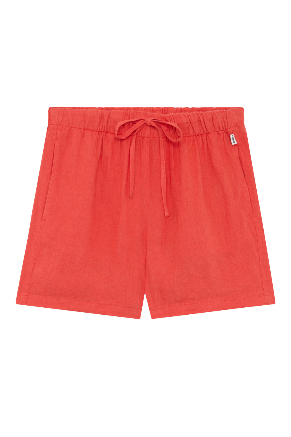 short-ecoalf-eras-naranja-de-lino-para-mujer image 4