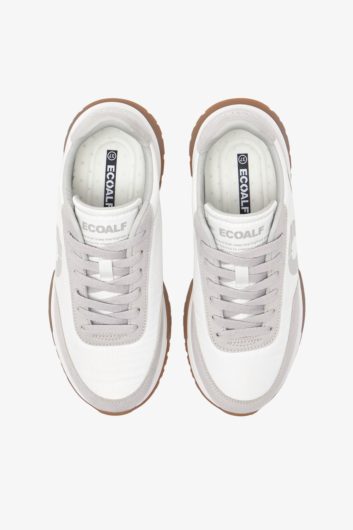 ecoalf-zapatilla-ventura-blanca-y-gris-de-mujer image 4