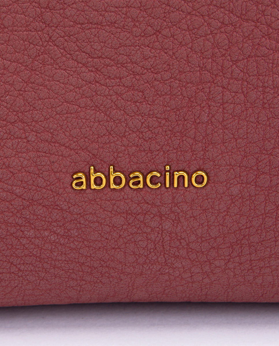 abbacino-bolso-de-hombro-burdeos-de-materiales-reciclados image 7