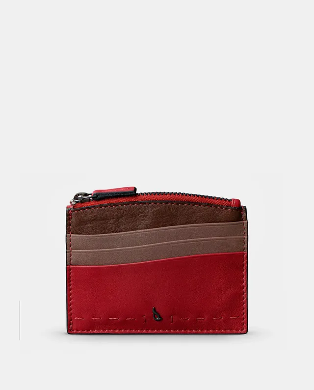 abbacino-tarjetero-mujer-piel-rojo-con-monedero image 1