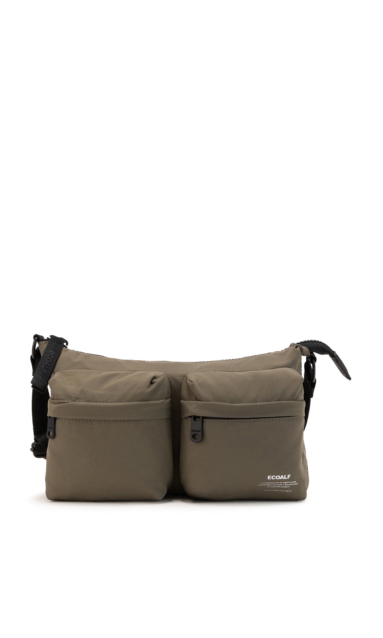 bolso-bandolera-ecoalf-dani-khaki-poliamida-reciclada-ligero-y-acolchado image 3