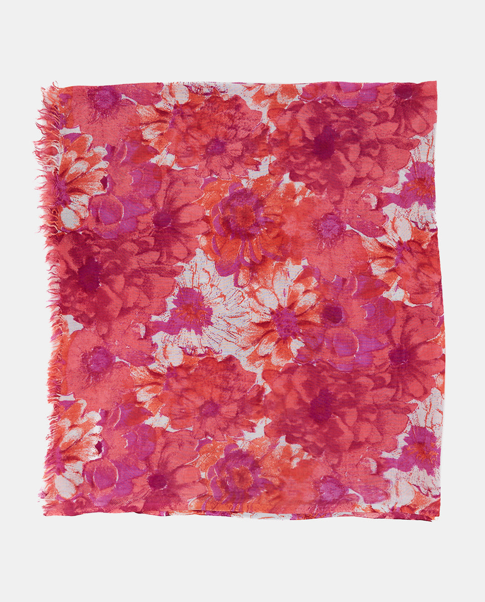 pa-uelo-de-mujer-abbacino-en-viscosa-floral-fucsia image 1