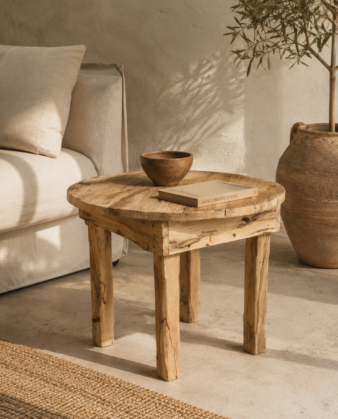 mesa-redonda-de-madera-r-stica-kbas-59-cm-de-di-metro-x-47-cm-de-alto-estilo-nat image 1