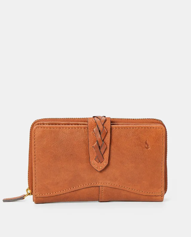 cartera-mediana-mujer-abbacino-piel-cognac image 1
