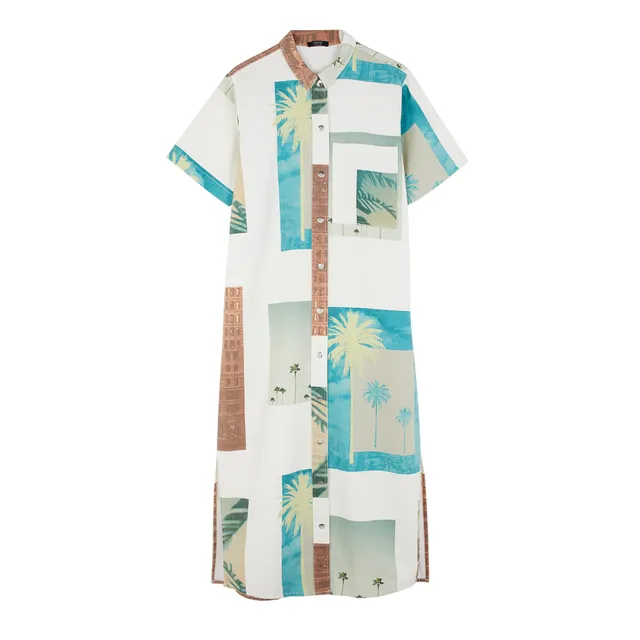parfois-vestido-camisero-estampado-palmeras-limited-edition-mujer image 1